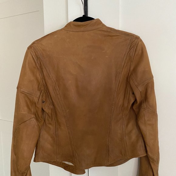 Ralph Lauren Tan Sierra Brown Leather Jacket XS - Picture 2 of 5